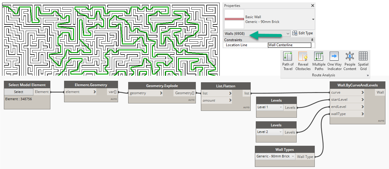 Escaping a Maze with Revit Path of Travel